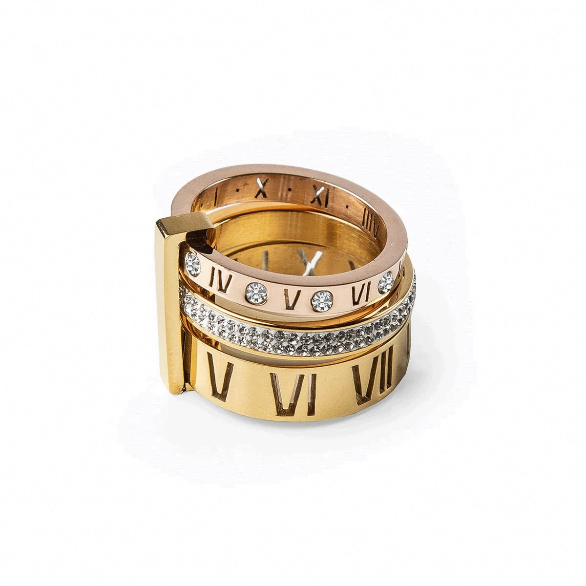 Triple Band Roman – 18K Gold Plated - Aurielle London