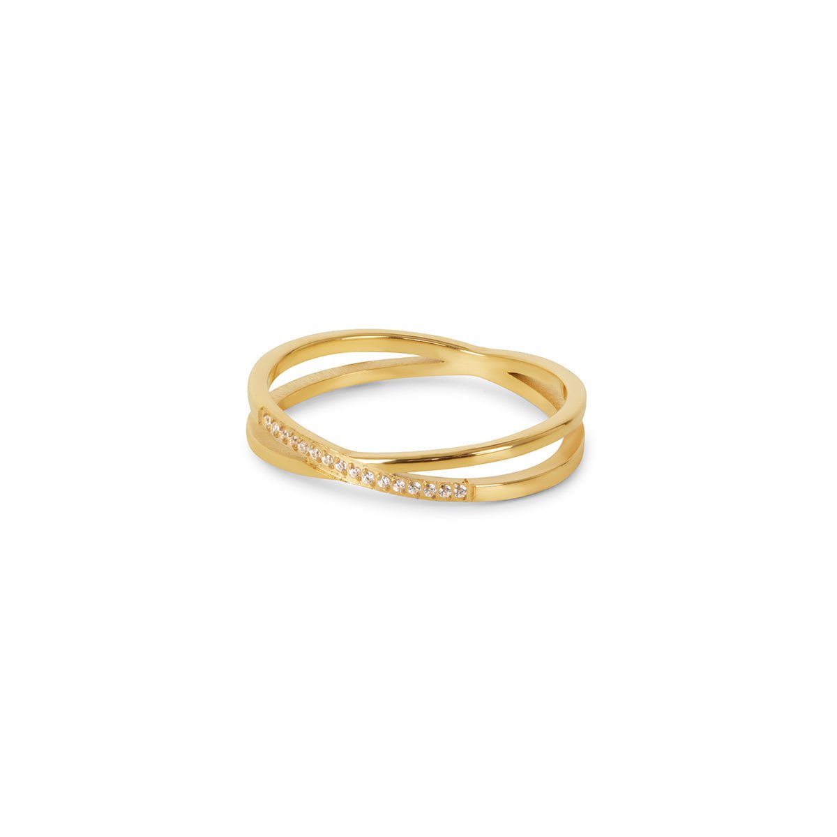 Lucia Double Band Ring – 18K Gold Plated