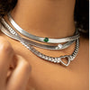 Minimalist Heart Choker Necklace – Silver - Aurielle London