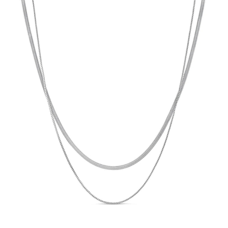 Essentials Necklace Set – Silver - Aurielle London